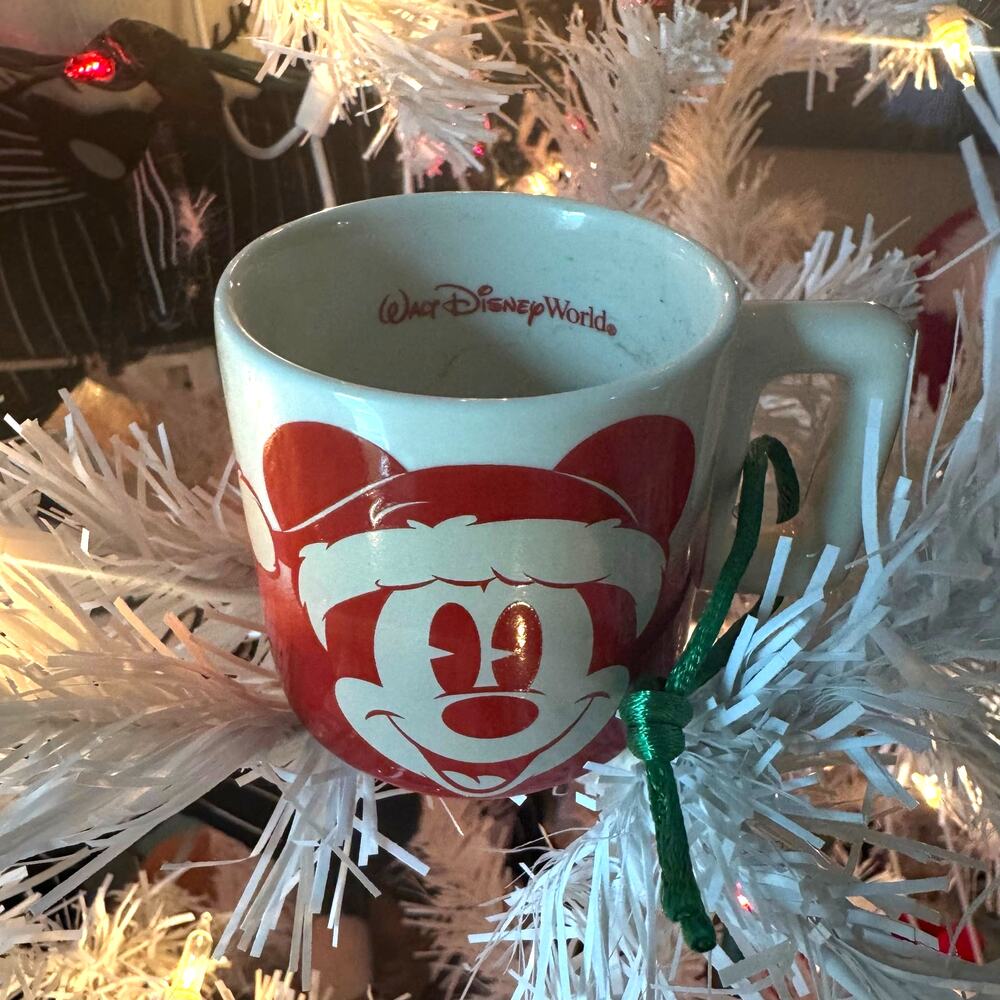Disney Parks 2022 Starbucks Christmas Ornament Mickey Mouse Mini Mug - Picture 3 of 4